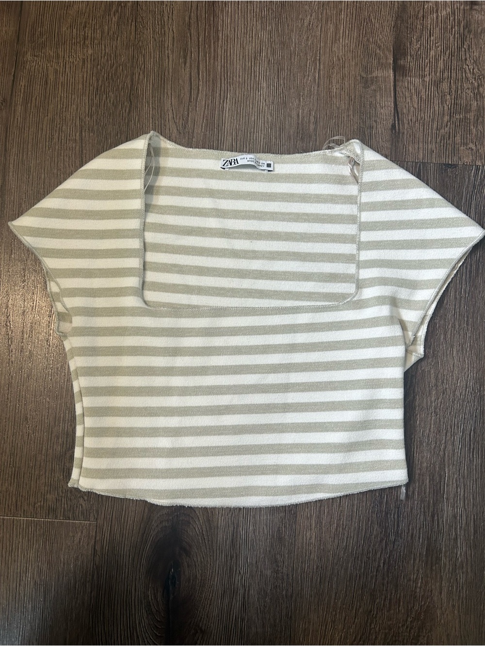 Zara Striped Cropped Tee